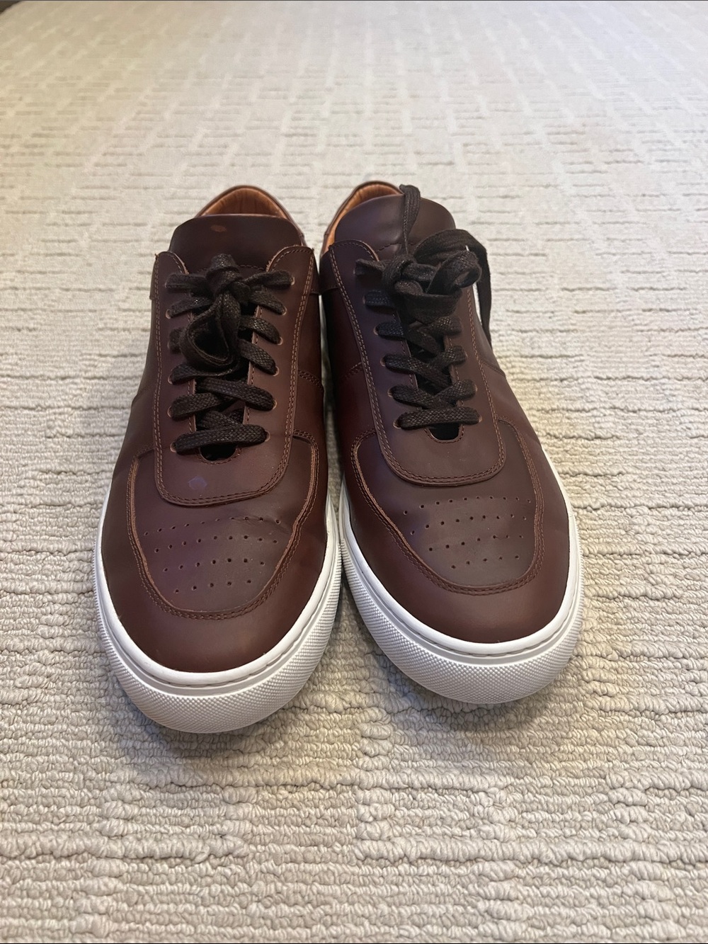 Beckett Simonon Garcia Men's Leather Low-Top Sneakers in Brown